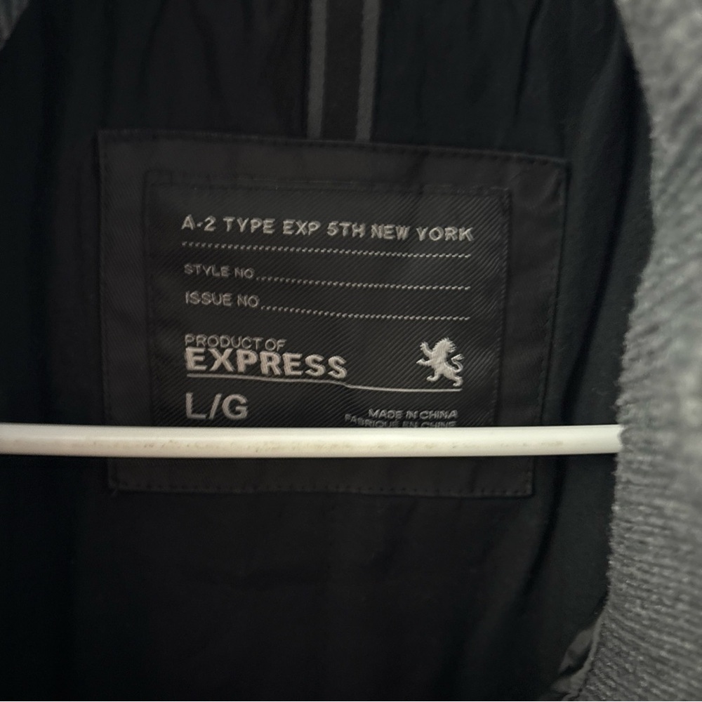 Express Jacket Mens Large Black Utility Pockets Full Zip Snap Front - Picture 7 of 13